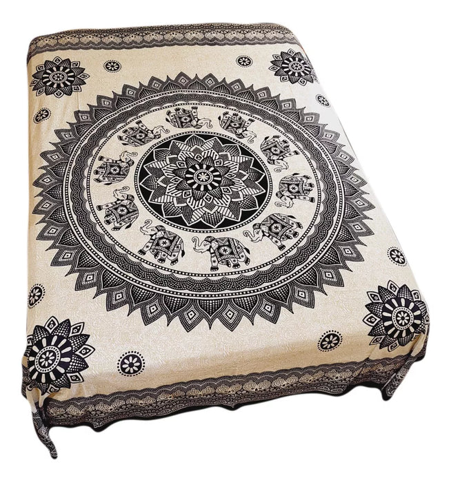 Mundo Hindú | Indian Tapestry Bedspread - 2 Plazas Hindu Cover