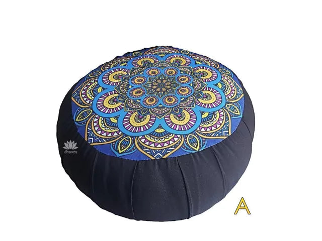 Mundo Hindú | Premium Meditation Cushion - Zafu Pillow for Yoga and Mindfulness | Indian Culture