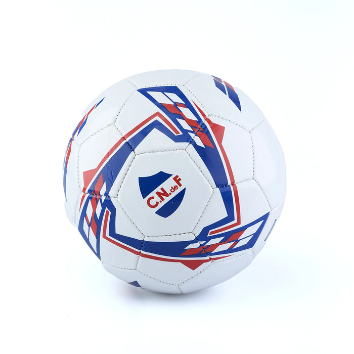 Nacional Uruguay Balón de Fútbol Blanco Oficial - Emblema Nacional - Decano Del Futbol Uruguayo - Marca CNF