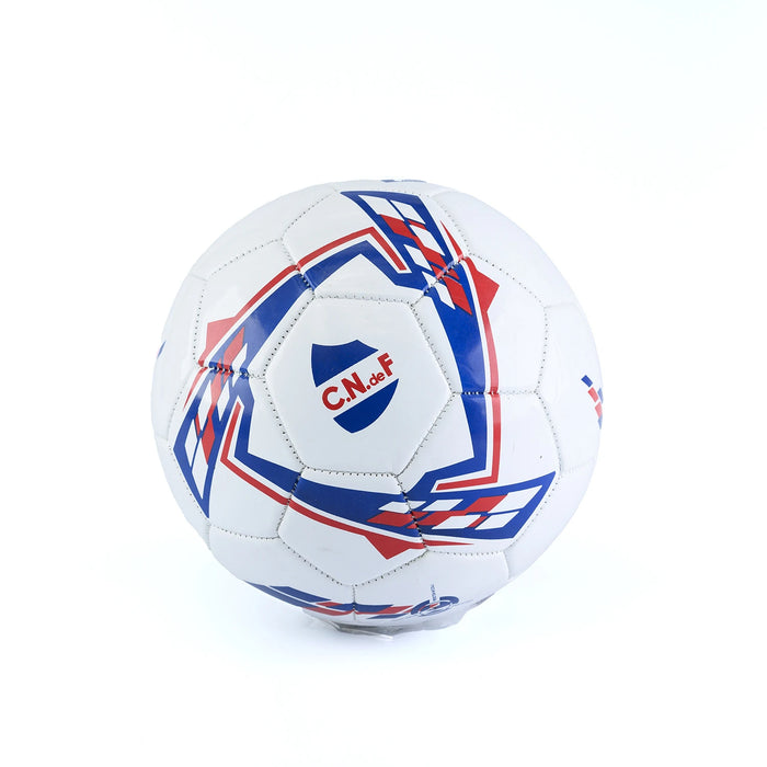 Nacional Uruguay Balón de Fútbol Blanco Oficial - Emblema Nacional - Decano Del Futbol Uruguayo - Marca CNF