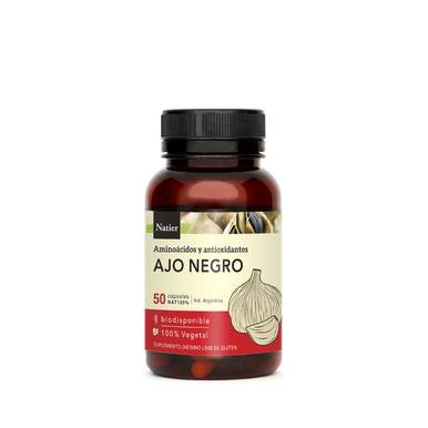 Natier Ajo Negro Dietary Supplement Black Garlic Boosts Your Body's Defenses & Increases Your Immunity (50 count)