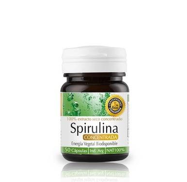 Natier Spirulina Vegan Suplemento Dietético, 0,45 g por unidade (50 unidades) 