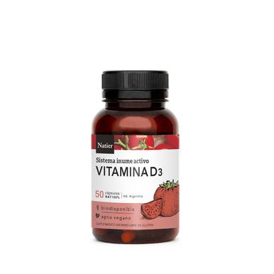 Natier Vitamina D3 10000 UI Vegan Dietary Supplement Vitamin D3 Naturally Strengthens Immune System & Antiviral Barrier Cruelty Free  Supplement, 0.25 g per unit (50 count)