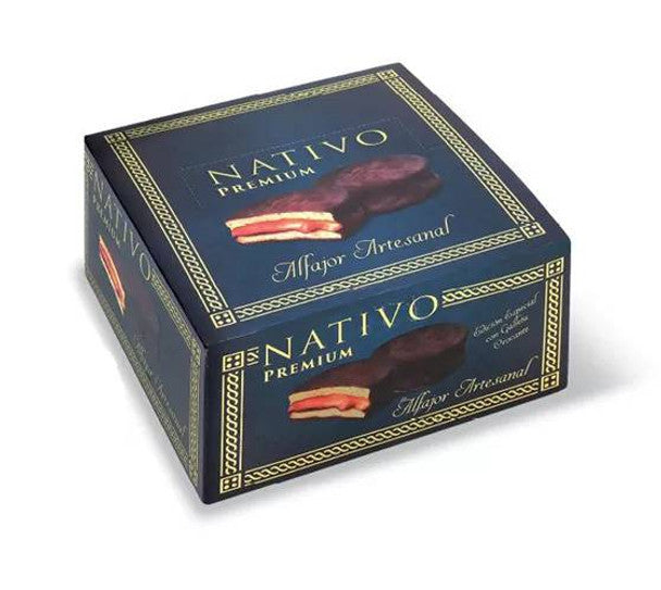 Nativo Alfajores Premium Delicioso Alfajor de Chocolate ao Leite Recheado com Doce de Leite Cremoso - Genuíno do Uruguai, 80 g / 2,82 oz ea, 8 alfajores por caixa 