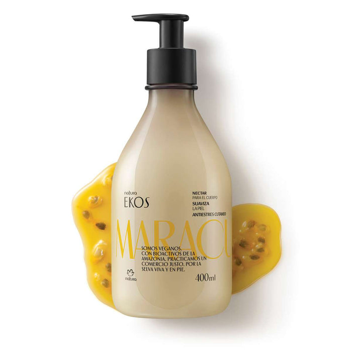Natura Ekos Maracuya Body Moisturizer 400 ml - Protects, Hydrates & Softens Skin with Raw Passionfruit Oil