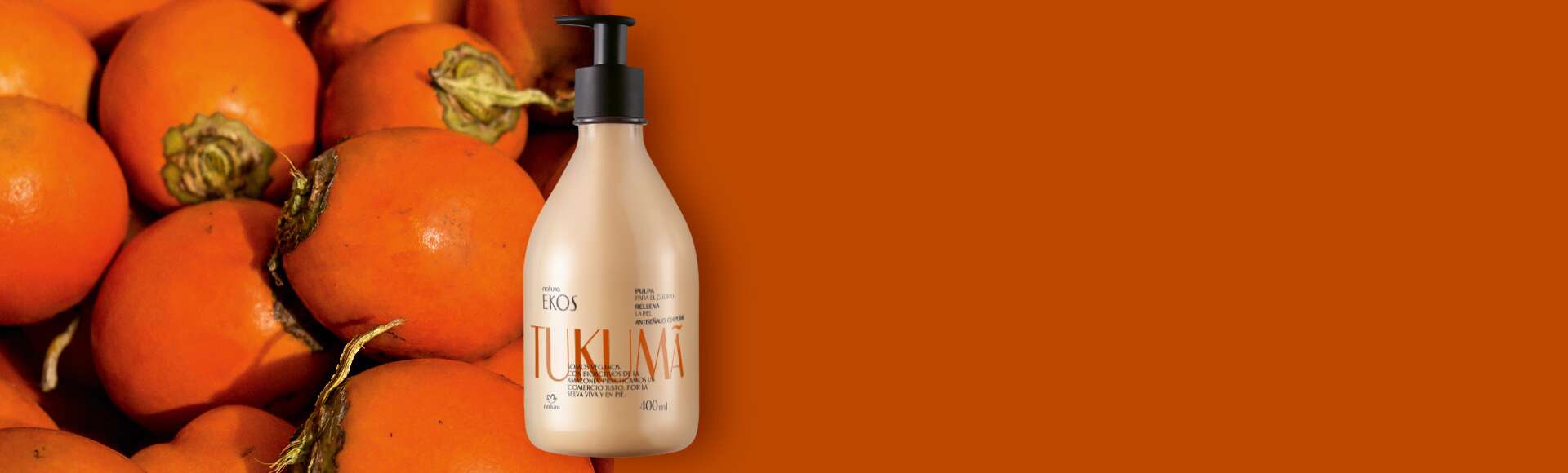 Natura Ekos Tukumá Body Hydrating Cream - Vegan Formula with Dual Manteca Action, Raw Tukumá Oil, Creamy Texture 400 ml