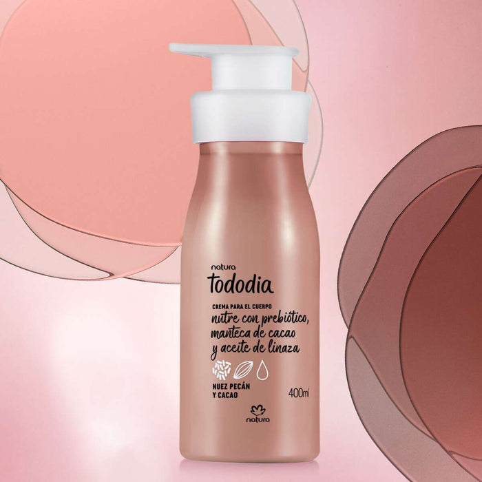 Natura Tododia Prebiotic Nutritive Cream: Floral Fragrance, Creamy Texture - 94% Natural Ingredients 400 ml