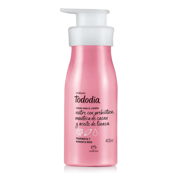 Natura Tododia Ultra-Soft Body Cream - Fruity Fragrance, Creamy Texture, 94% Natural Ingredients 400 ml
