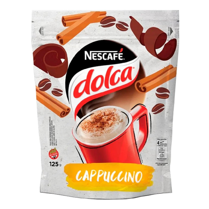 Nescafé Capuccino Café em Pó, Sem Glúten 125 g / 4,40 oz Bolsa 