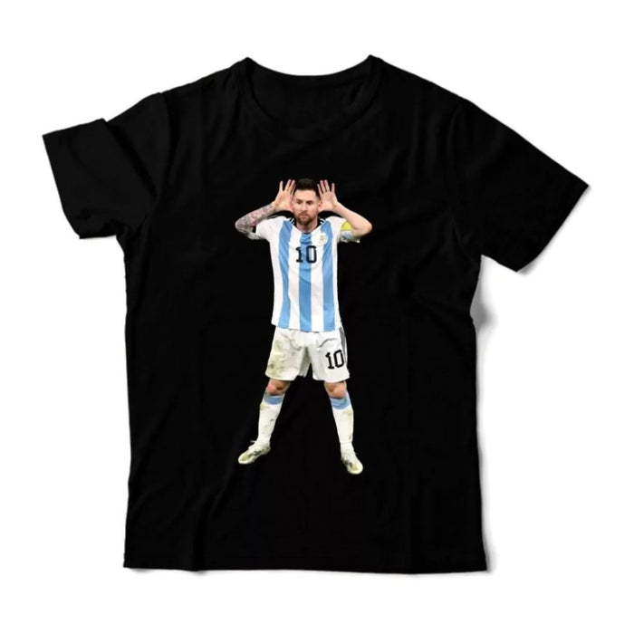 New Caps Black Cotton T-Shirt: Lionel Messi Topo Gigio, Stylish and Trendy Shirt