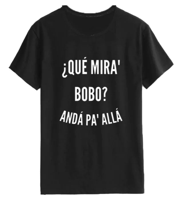 New Caps | Messi Phrase Cotton Tee - Qué Mira' Bobo