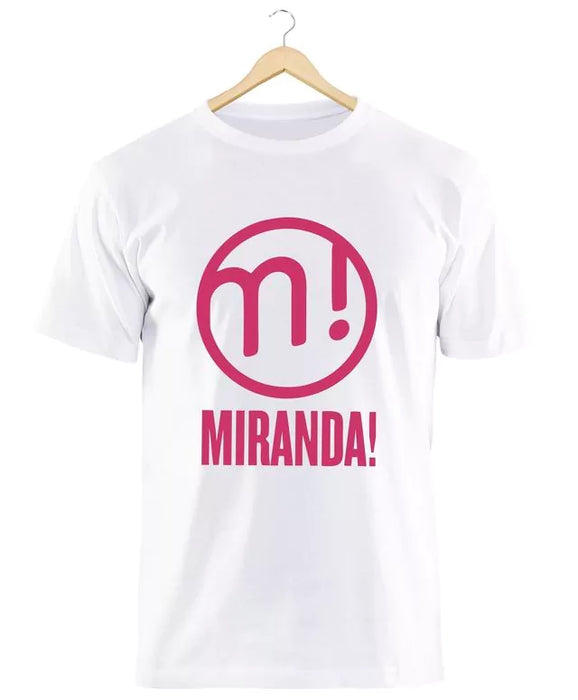 New Caps | Miranda Iconic Band Cotton White Tee - Argentine Pop Sensation