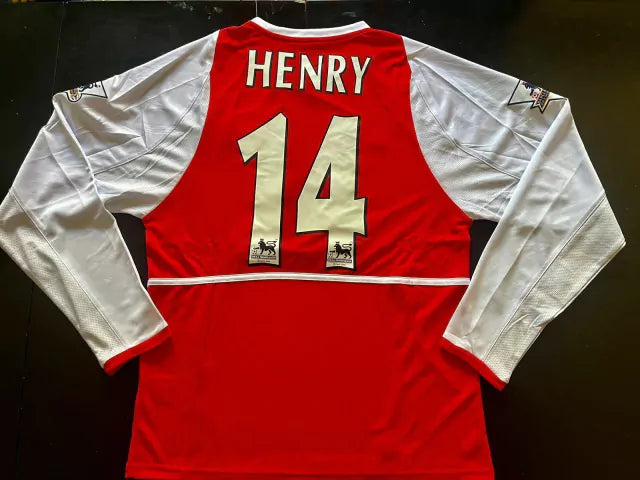 Nike Arsenal ML Retro 2002-04 Henry 14 Long Sleeve Jersey - Premier League Iconic Kit