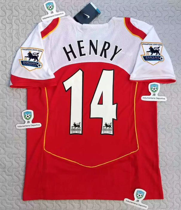 Nike Arsenal Retro 2004-05 Henry 14 Home Jersey - Premier League Legend Edition