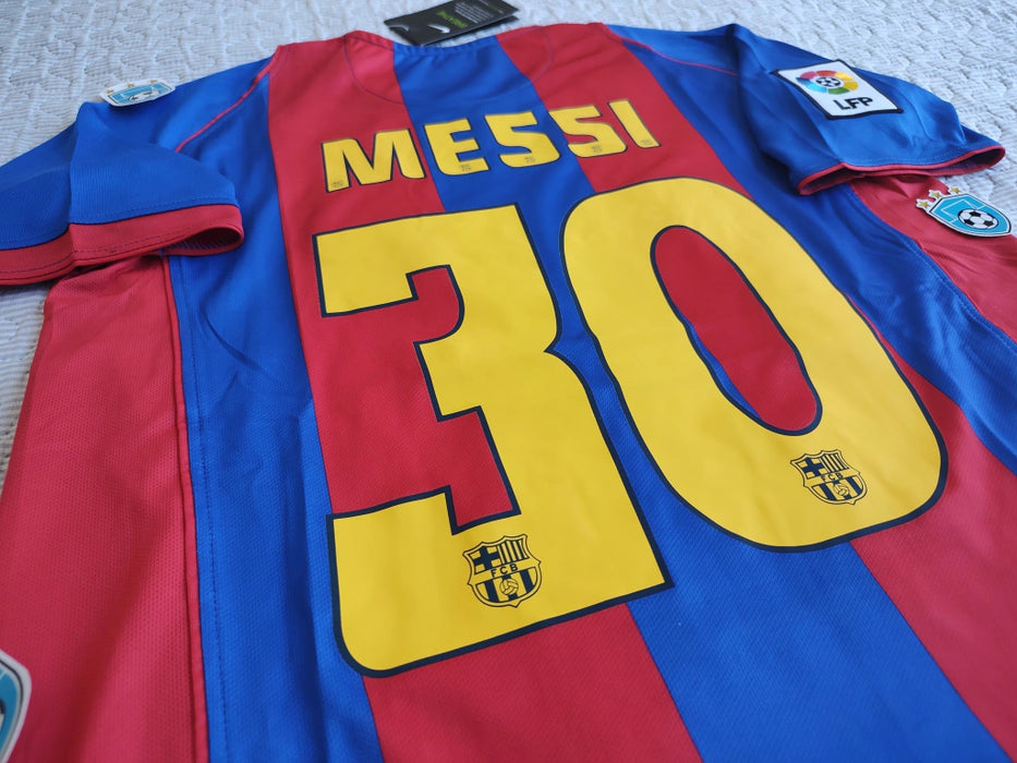 Nike Barcelona Retro 2004-05 Messi 30 LPF Home Jersey - La Liga Classic Edition