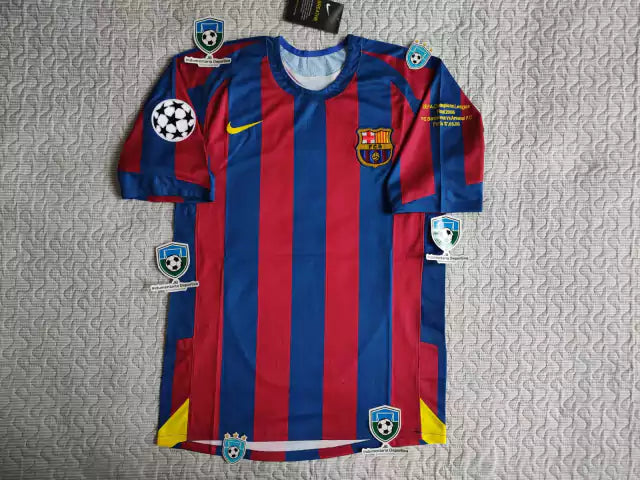 Nike Barcelona Retro 2005-06 Messi 30 UCL Home Jersey - Champions League Commemorative Edition