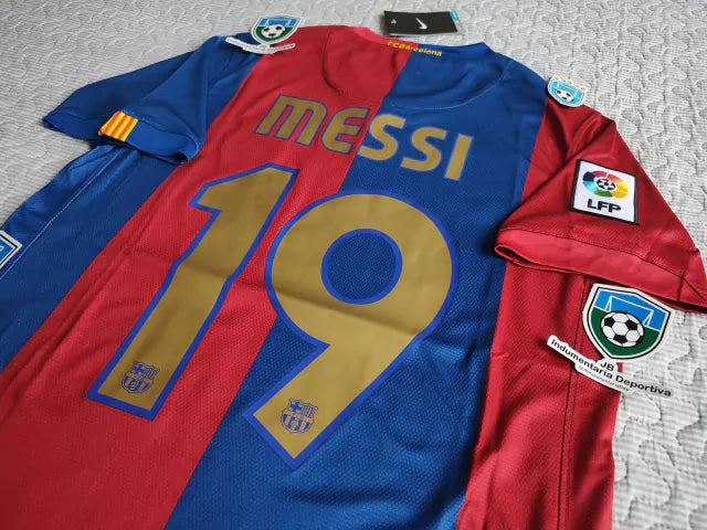 Nike Barcelona Retro 2006-07 Messi 19 LFP Home Jersey - Authentic Football Shirt