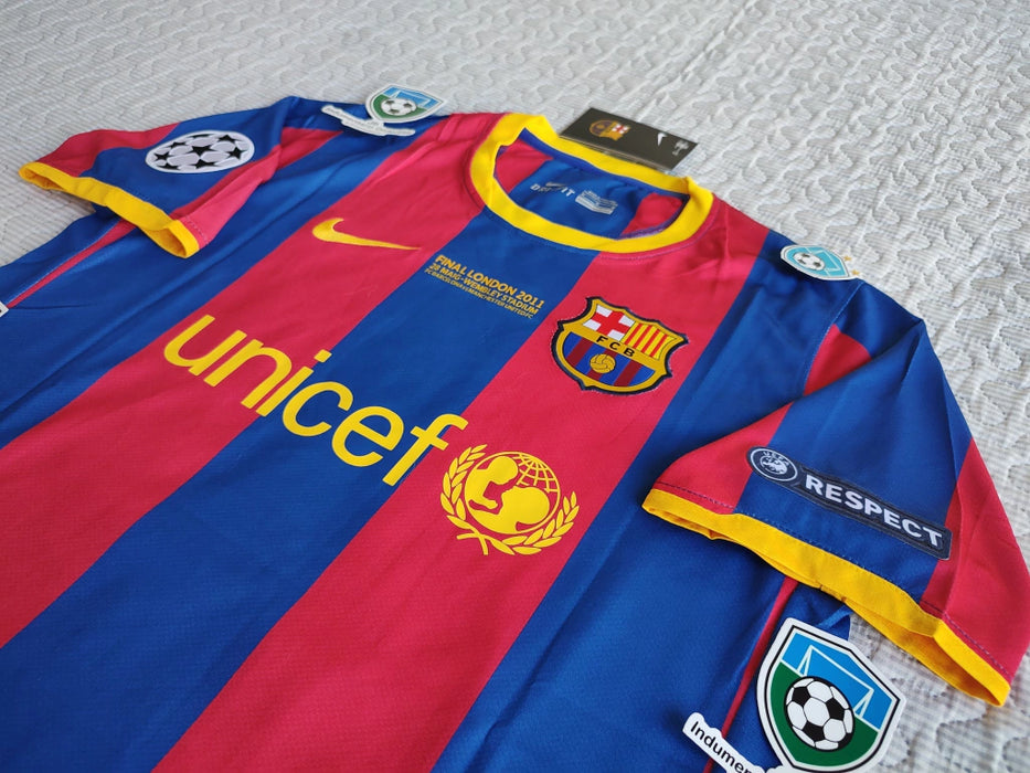 Nike Barcelona Retro 2010/11 Messi 10 UCL Home Jersey - Commemorative Soccer Shirt for Fans