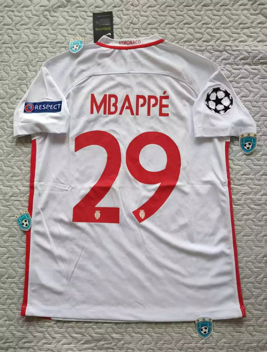 Nike Monaco Retro 2016-17 Home Jersey #29 Mbappe - Authentic Football Apparel