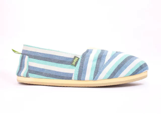 Nipa Classic Bora Espadrille - Reinforced Stitching - Cotton in Natural, Green, Blue