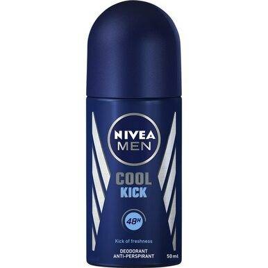 Nivea Men Roll On Antiperspirant & Deodorant Cool Kick 48 Hour Protection -  Alcohol Free, 50 ml / 1.69 oz