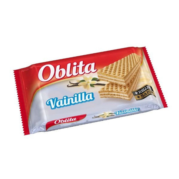 Oblita Obleas Rellenas con Vainilla Wafers Filled with Vanilla Cream, 50 g / 1.7 oz (pack of 3)