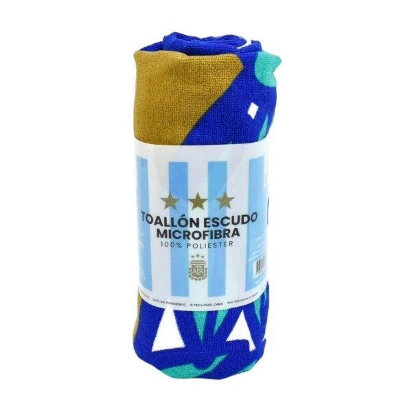 Official Argentina National Team Towel: 3-Star Crest | 140 cm x 175 cm