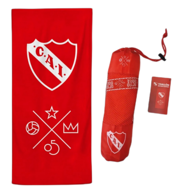 Official Independiente Microfiber Quick-Dry Towel with Backpack | 150 cm x 70 cm