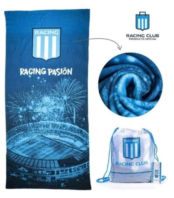 Official Racing Microfiber Towel with Backpack - Racing Passion | 150 cm x 70 cm