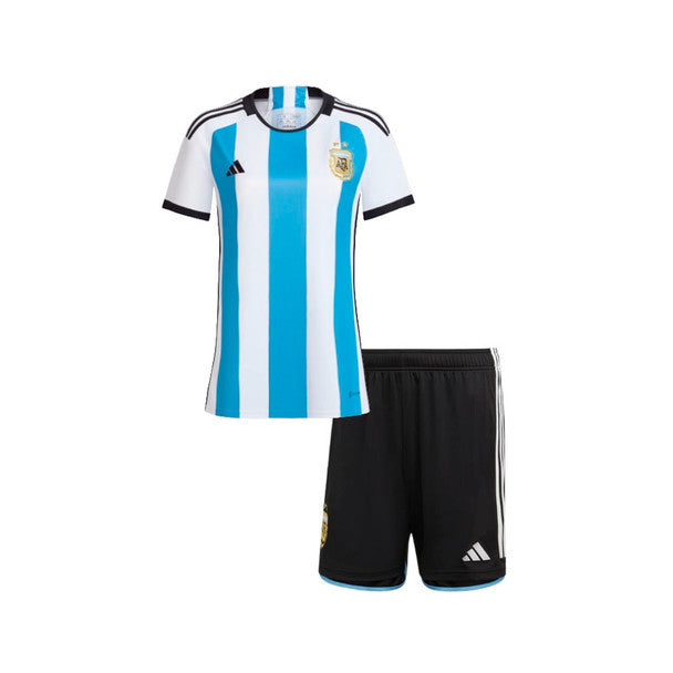 Official Selección Argentina SocOfficial Selección Argentina Soccer Jersey & Black Short - FIFA WorldCup Qatar 2022 Editioncer Jersey & Black Short - FIFA WorldCup Qatar 2022 Edition