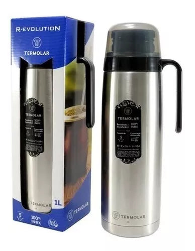 Termolar Mate Thermos 1L - Lead Model with Handle & Pour Spout — Latinafy