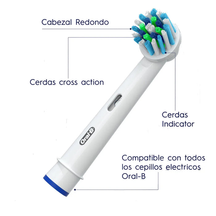 Oral-B Cross Action Replacement Heads ( x 2 ) for Superior Cleaning, Healthy Gums, and a Clean Mouth