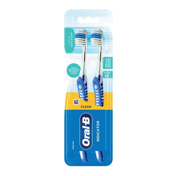 Oral-B Indicator 2 - Pack: Gentle Cleaning with Ultrasoft Bristles for Effective Dental & Gum Care