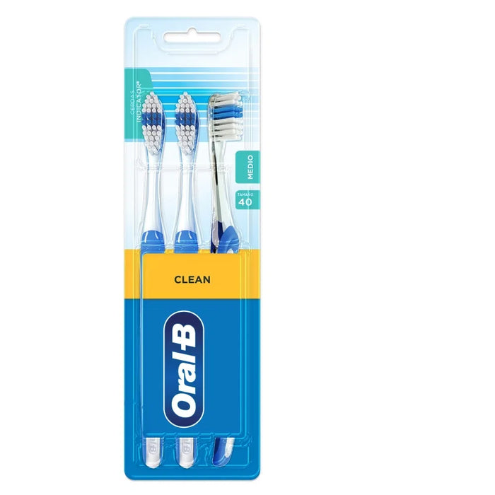 Oral-B Indicator Clásico x 3 - Gentle Round-Tip Bristles for Softness on Teeth and Gums