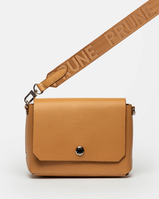 Prüne Bandolera Menorca in Floater Leather - Stylish Crossbody Bag with Adjustable Strap