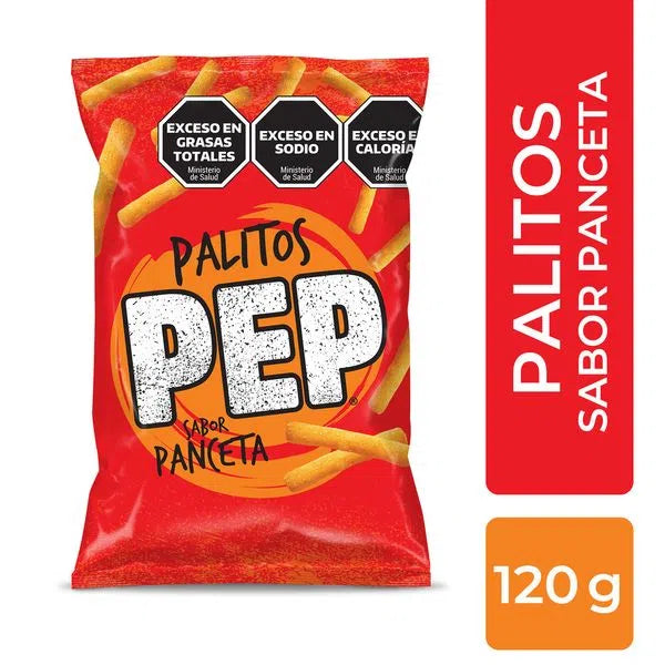 Palitos Pep Snack Fried Wheat Flour Sticks with Bacon Flavor, 120 g / 4.23 oz bag