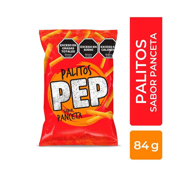 Palitos Pep Snack Fried Wheat Flour Sticks with Bacon Flavor, 84 g / 2.96 oz bag