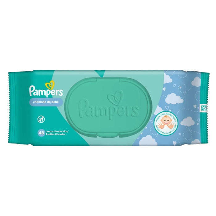 Pampers Toallitas Húmedas Baby Scent Complete Clean Wet Wipes - 48 Units | Gentle Cleansing, Aroma, Sensitive Care