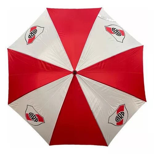 Jivi Unveils the Ultimate: River Plate Reinforced Giant White and Red Umbrella - Defend Against the Rain in Style!