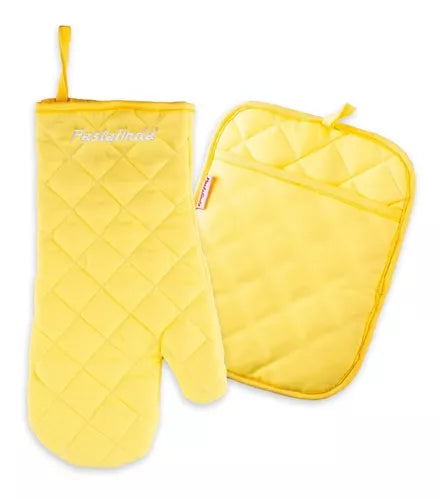 Pastalinda Set Oven Mitt and Pot Holder - Modern Design, High-Quality Materials - Protect Your Hands and Kitchen in Style