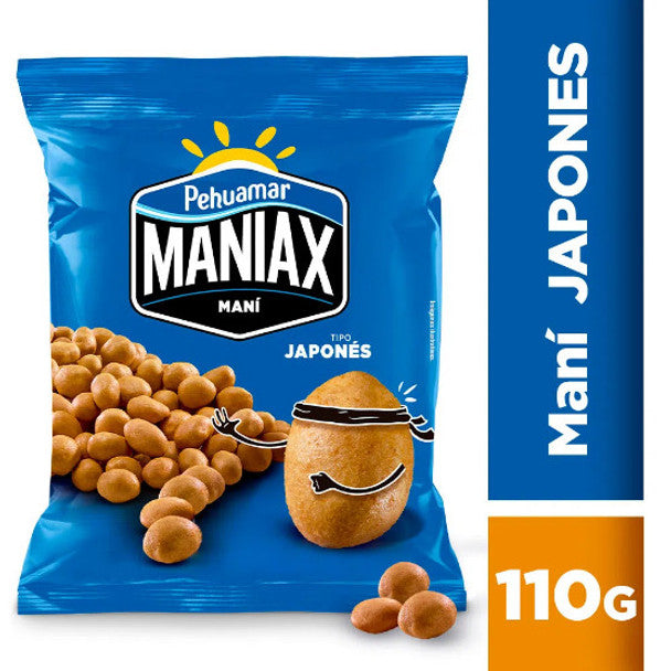 Pehuamar Maniax Maní Japonés Peanut Type Japanese, 110 g / 3.88 oz