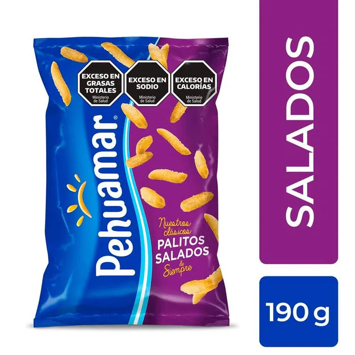 Pehuamar Palitos Salados Sabor Clássico, saco de 190 g / 6,7 oz 