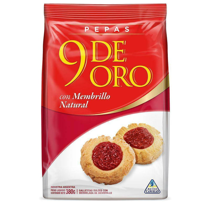 Pepas Membrillo 9 de Oro Marmelo Jelly "Pepas" Sweet Snack, 380 g / 13,4 oz 