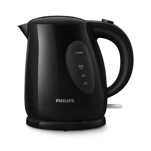 Philips Electric Kettle HD4695-90 1 Lts- Auto Cut-Off, Ergonomic Handle, Hinged Lid - Pava Eléctrica 2200 W