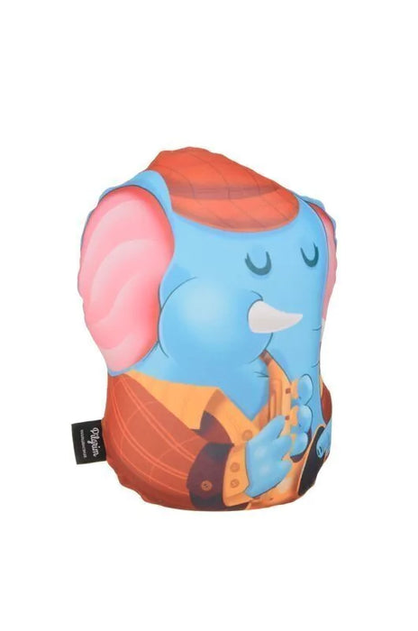 Pilgrim Premium Quality Large Musician Elephant Character Pillow – Fun and Unique Design