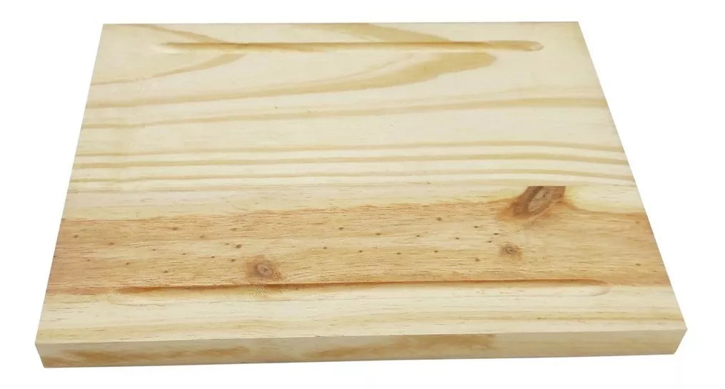 Plato Para Asado Premium Pine Wood BBQ Board - Stylish Meat Platter for Grilling Bliss