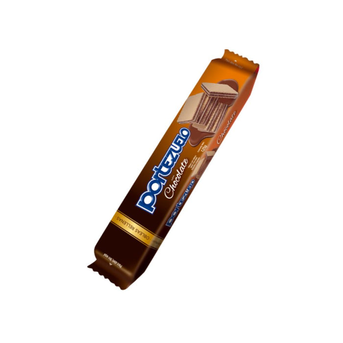Portezuelo Oblea Cuadrada Sabor Bolacha Quadrada de Chocolate com Recheio de Chocolate ao Leite Bolacha Dupla do Uruguai, 125 g (pacote com 3) 