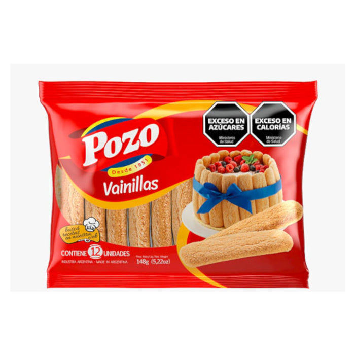 Pozo Soft Sprinkled Sugar Cookies - Classic Argentinian Vintage Vanilla Flavor - 148 g /5.22 oz (Pack of 3)