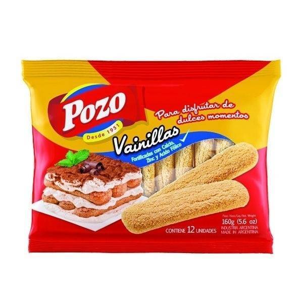 Pozo Vainillas Galletitas Soft Sprinkled Sugar Cookies Vanilla Flavor Classic Argentinian Vintage Cookies, 160 g / 5.6 oz (pack of 3)