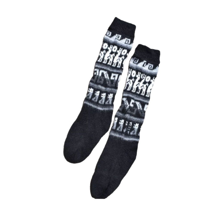 Premium Alpaca Wool Long Socks Handcrafted in Humahuaca Jujuy Warm and Cozy Knit for Ultimate Comfort